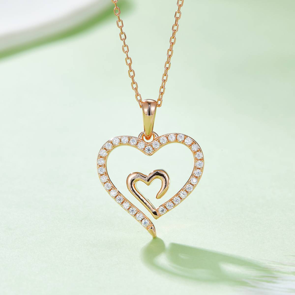 Zangxin Love Pendant S925 Silver Moissanite Grade D 0.32CT